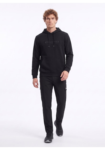 Discovery Expedition D6wm-swt3757 Siyah Erkek Kapüşonlu Örme Sweatshirt