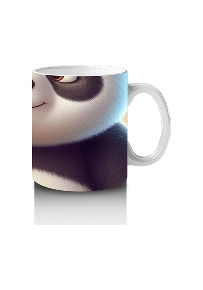 Çocuklara Sütü Sevdiren Pasta Keyfi Panda Kupa Bardak Renkli
