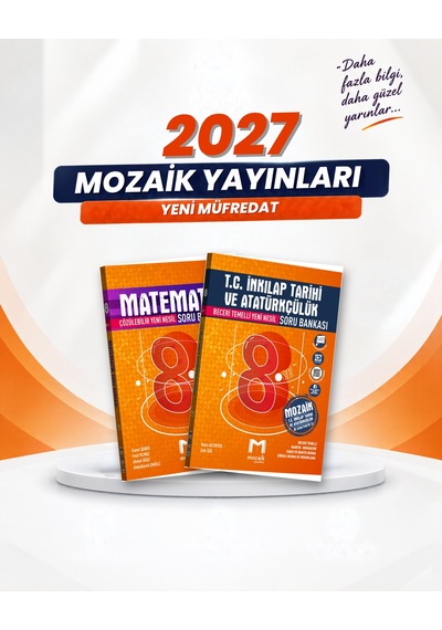 Mozaik Yayınları 8. Sınıf Matematik-t.c. İnkılap Tarihi Ve Atatürkçülük Soru Bankası Seti 2 Kitap