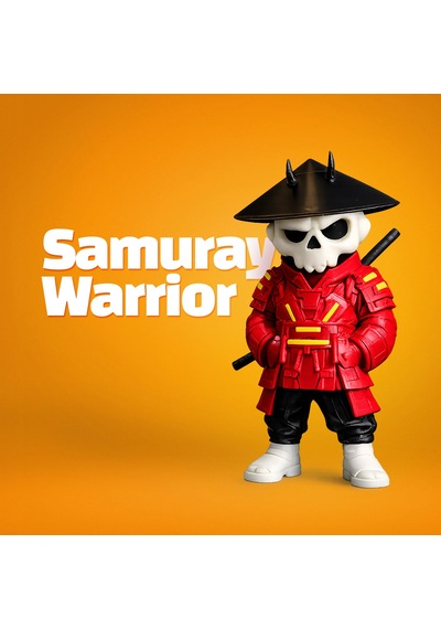 Kuru Kafa Samuray Warrior Özel Seri Kırmızı Özel Seri Koleksiyon Ürünü Oyuncak Figür