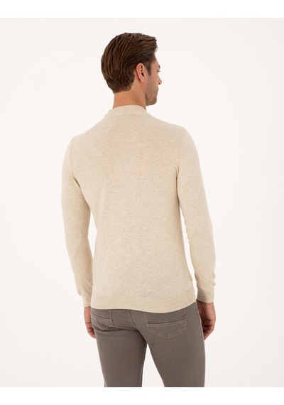 Pierre Cardin Erkek Krem Melanj Kazak /triko 50314188-vr159 Krem Melanj