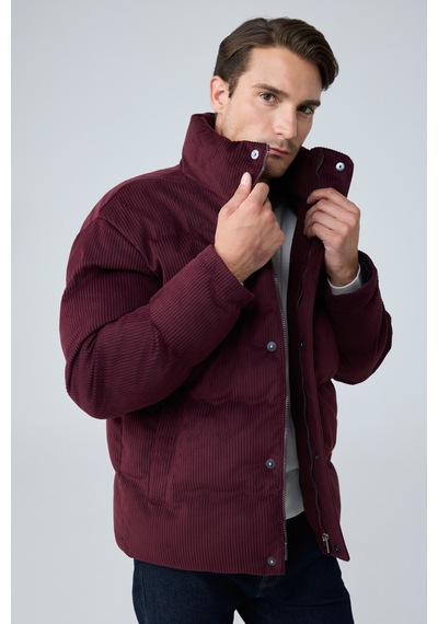 Danger Erkek Su Geçirmez Kadife Puffer Şişme Mont Bordo 4346dngr