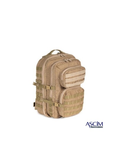 Ascim 46 Litre Taktik Askeri Kamp Ve Yürüyüş Sırt Çantası - 600d Cordura Kumaş Bej