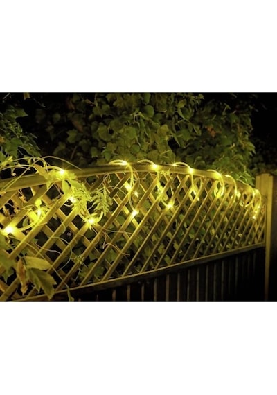 10 Metre Güneş Enerjili Hortum Led Işık Sarı