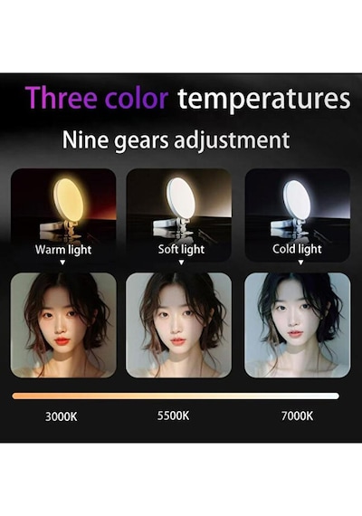 Şarjlı Led Selfie Video Kamera Işığı Tripod Uyumlu Ve Mandallı 30