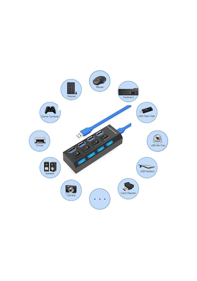 Maxgo Anahtarlı Işıklı On Off Chipli Model 4 Port Usb 3.0 Çoklayıcı Hub Maxgo Anahtarlı Işıklı On Off Chipli Model 4 Port Usb 3.0 Çoklayıcı Hub