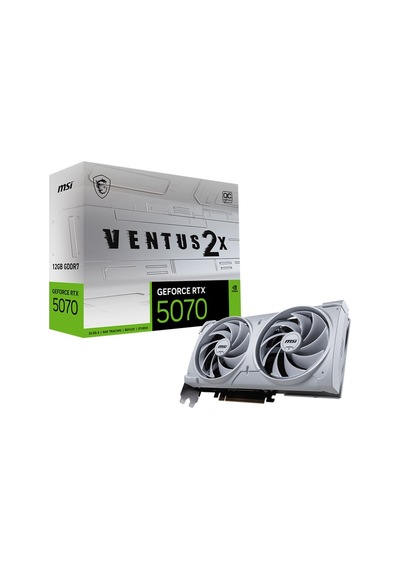 Msı Vga Geforce Rtx 5070 12g Ventus 2x Oc Whıte Rtx5070 12gb Gdrr7 192b Dx12 Pcıe 5.0 X16 3xdp