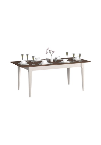 Milano Açılır Yemek Masası - Vizon/zebra 160-200x78x90 Cm