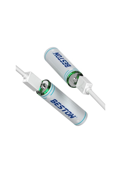 4'lü Şarj Edilebilir Aa Lityum Pil 1.5v 500mah 2200mwh, Usb-c Şarjlı, 1000+ Döngü, Sabit Voltaj Çıkışlı, Mikrofon, Oyuncak Ve Küçük Cihazlar İçin, 2ac-06