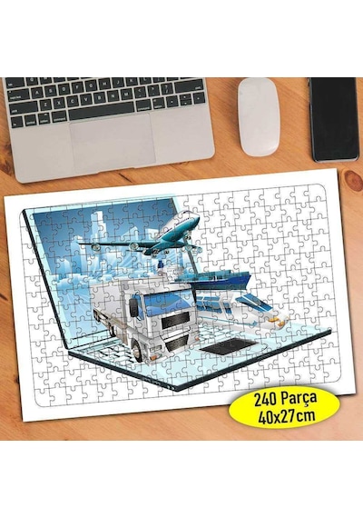 Lojistik Sanal Dünya 240 Parça Puzzle Yapboz Tablo-las 2011
