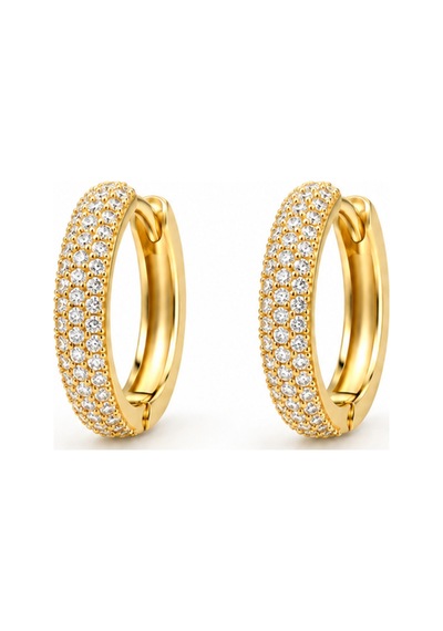 Işıltı Yağmuru Halka Küpe Gold Gold
