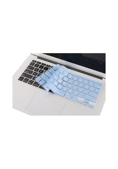 Apple Uyumlu MacBook Air Pro Klavye Koruyucu Türkçe Q Baskılı Us Klavye Silikon Kapak Siyah