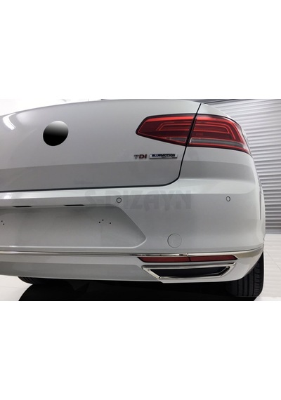 S-Dizayn  Volkswagen Passat B8 Krom Egzoz Görünümü Difüzör R Line Still 2 P
