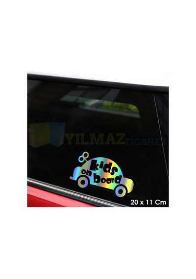 Arabada Bebek Var Baby On Board Hologram Oto Araba Sticker Etiket