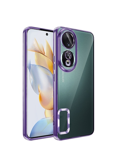 Goocamp Honor 90 Kılıf Kamera Korumalı Logo Gösteren Omega Kapak - Derin Mor Derin Mor