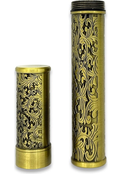 Damascus Desen Metal Puro Kılıfı Tüpü Tekli Gold 50 Ring