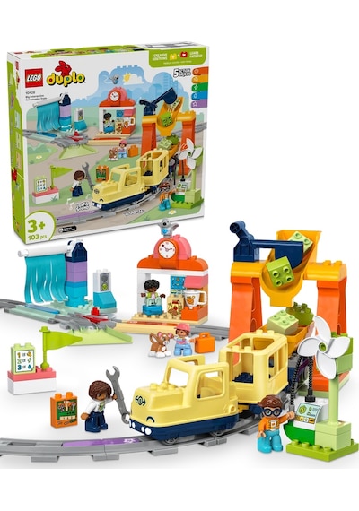 LEGO® DUPLO® Kasabası Büyük İnteraktif Mahalle Treni 10428 -3 Yaş ve Üzeri Çocuklar İçin Eğitici Oyuncak Yapım Seti (103 Parça)