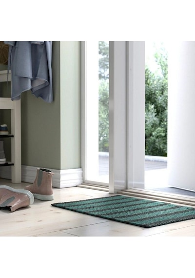 Ikea Vägskylt Kaydırmaz Paspas 40 X 60 Cm Yeşil - Siyah Siyah - Yeşil