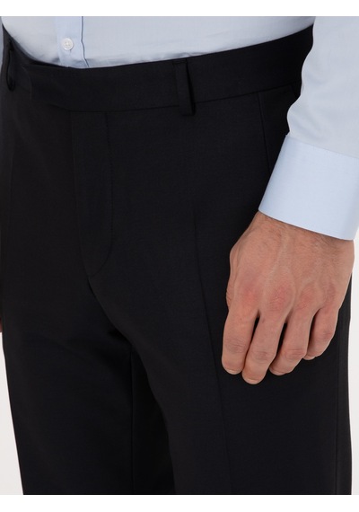Cacharel Lacivert Slim Fit Klasik Pantolon