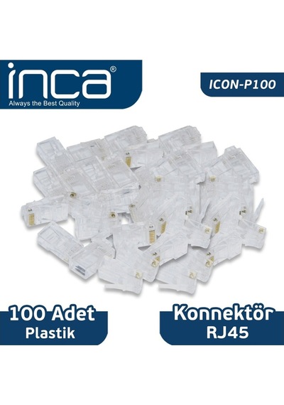 Inca Cat6 Rj45 Plasti̇K 100Lü Konnektör