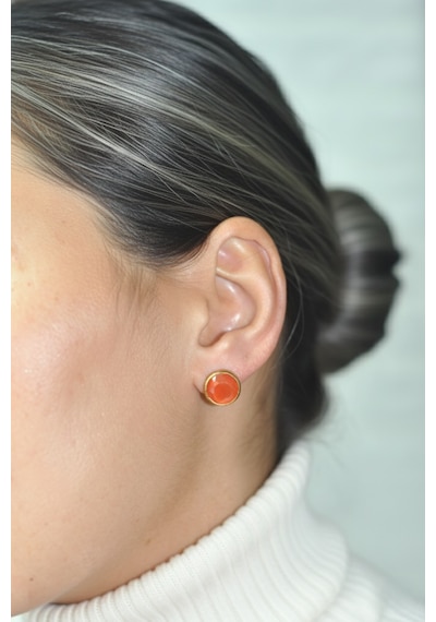 Kadir Jewellery 22 Ayar Altın Kaplama Kadın Minimal Küpe -el İşçiliği Ve Hipoalerjenik Küpe çok renkli 78124486
