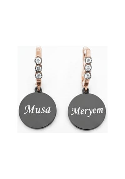 925 Ayar Elmas Lotus Küpe.rose.gold.rodaj Gümüş