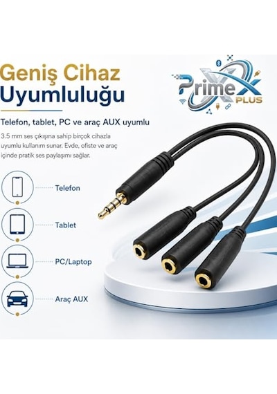 Çoklayıcı Kablo 5 Kat Jak Dağıtıcısı 3 5 Mm Jak 11 11 Pro 11 Pro Max Xs Xs Max Xr X Se Note9 S10 S10 S10e Beyaz