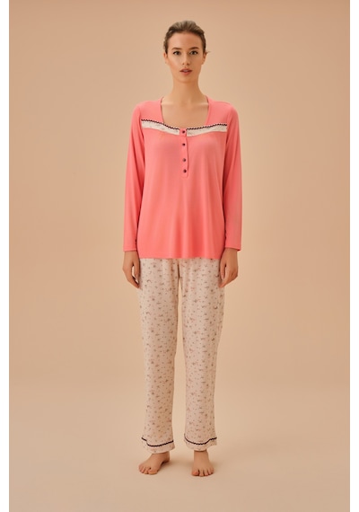 Suwen Young Mother Pijama Takımı Sh25162660334 Pembe
