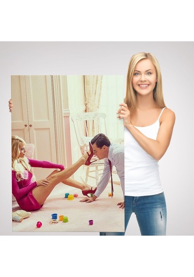 Es10 Leonardo Di Caprio ve Margot Robbie The Wolf of Wall Street Filmi Tablo-6036 (50 x 70)