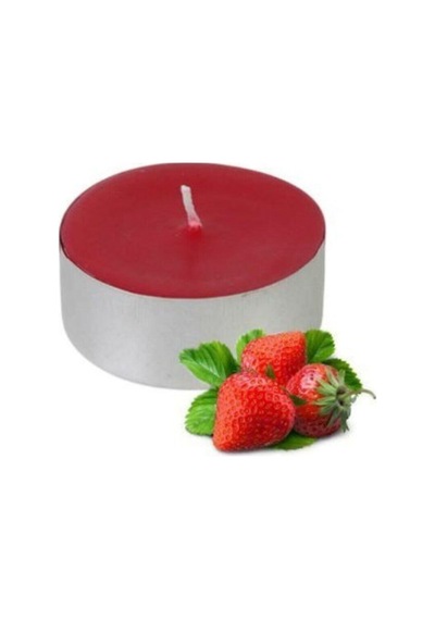 100 Lü Tealight Mum - Kırmızı Beyaz