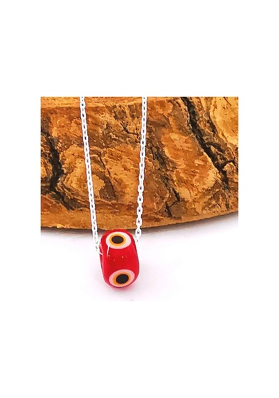 Omar Silver Kadın Nazar Boncuklu Doğal Taşlı Gümüş Kolye Omr8216 (513868113)