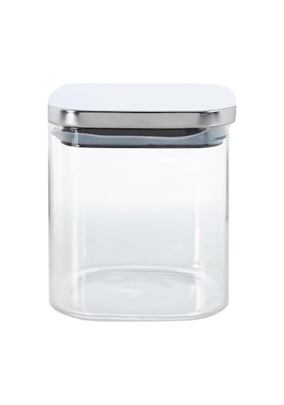 Lexroo 450 Ml Metal Kapaklı Borosilikat Cam Kavanoz, Silikon Contalı Kuru Gıda Saklama Kabı Çok Renkli