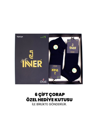 Just Inner Erkek 6 Lı Bambu Çorap Yazlık Patik Esnek Ve Konforlu 11200 Lacivert
