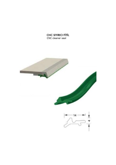 Contacall Cnc Kızak Fitili Puntalı Sıyırıcı Tipi Cnc Contası 5 Metre Mavi