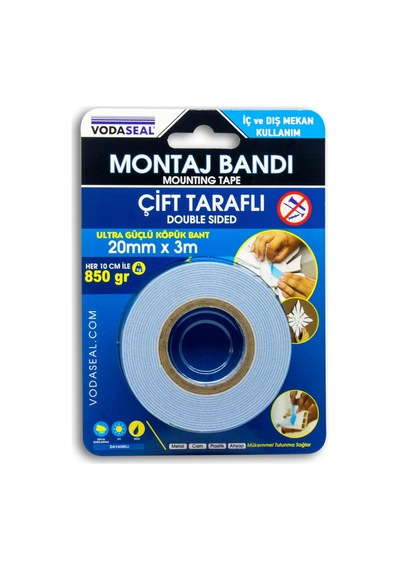 Vodaseal Çift Taraflı Montaj Bandı 20mmx3mt