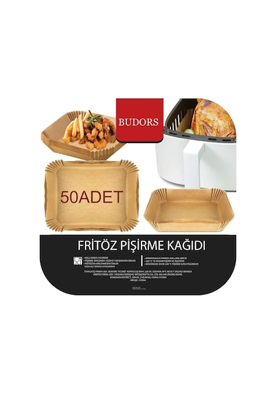 Ayrex Airfryer Pişirme Kağıdı 50 Adet Airfrey Yagli Kagit Pisirme Kagidi Fritoz Air Fryer Hava Fritözü