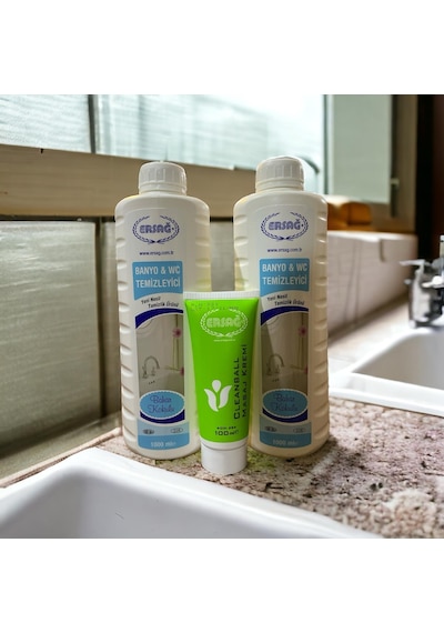 Ersağ Bahar Kokulu Banyo Wc Temizleyici 2 x 1 L + Cleanball Masaj Kremi 100 ML