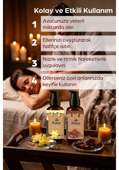 Rekze Çikolata & Vanilya Aromalı Masaj Yağı 100 Ml Aromaterapi, Nemlendirici Ve Etkili - 744967438