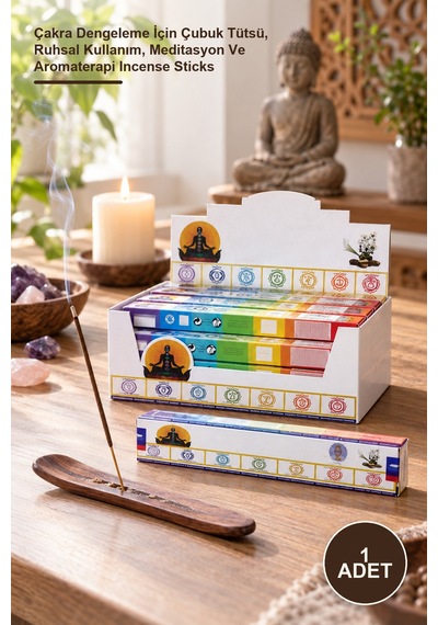 1 Adet 7 Chakra Tütsü Çakra Dengeleme İçin Çubuk Tütsü, Ruhsal Kullanım, Meditasyon Ve Aromaterapi Incense Sticks
