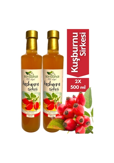 Kuşburnu Sirkesi 500 Ml 2'li Paket - Organik Doğal Fermantasyon