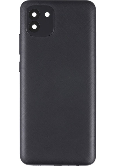 Samsung Galaxy Uyumlu A03 Arka Pil Batarya Kapağı Sm-a035f - Siyah