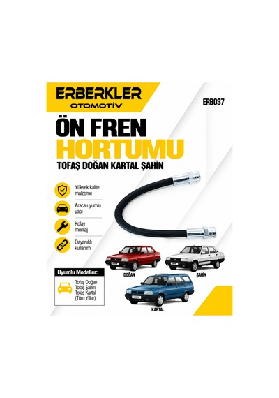 Tofaş Doğan Kartal Şahin Ön Fren Hortumu - Erb486