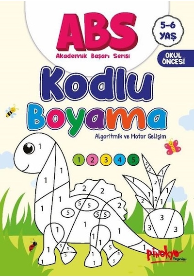 ABS Kodlu Boyama - Algoritmik ve Motor Gelişim 5 - 6 Yaş - Buçe Dayı - Pinokyo