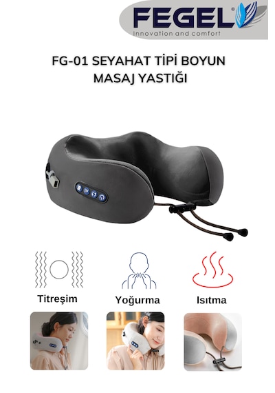 FG-01 Seyahat Tipi Masajlı Boyun Yastığı
