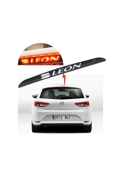 Seat Leon 2013-2020 Karbon Arka Fren Stop Lambası Sticker