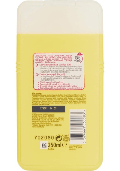 Le Petit Marseillais Vanilya Sütü Banyo ve Duş Jeli 3 x 250 ML
