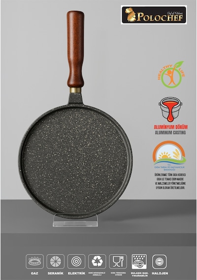 Polochef Gözleme Ve Krep Tavası 22 Cm Siyah
