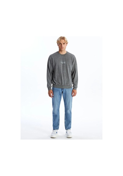 LC Waikiki Xsıde Antrasit Bisiklet Yaka Uzun Kollu Baskılı Erkek Sweatshirt Lıght Anthracıte LC Waikiki Xsıde Antrasit Bisiklet Yaka Uzun Kollu Baskılı Erkek Sweatshirt Lıght Anthracıte