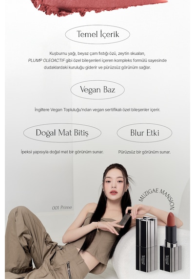 Muzigae Mansion Moodwear Blur Lipstick 001 Prime
