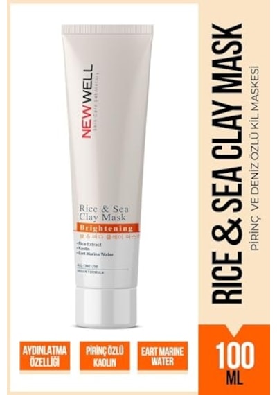 Rice &amp Sea Clay Mask Pirinç Ve Deniz Özlü Kil Maskesi 100 Ml, T1214